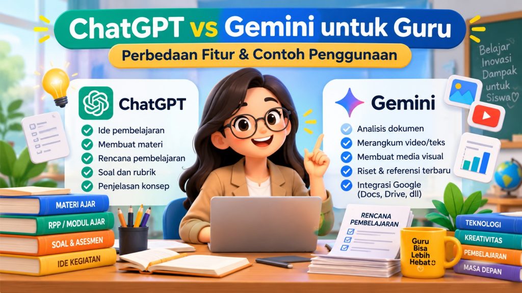 Perbandingan ChatGPT vs Gemini untuk guru